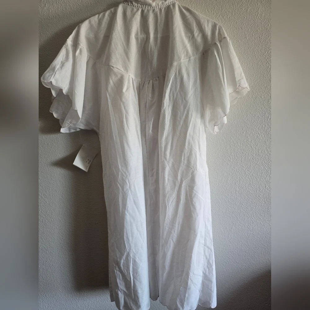 Gilligan & O'Malley White Pajama Top Short Sleeves
